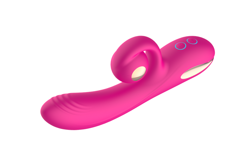 Силиконовый вибратор-кролик с функцией вращения SW3052-hot-pink