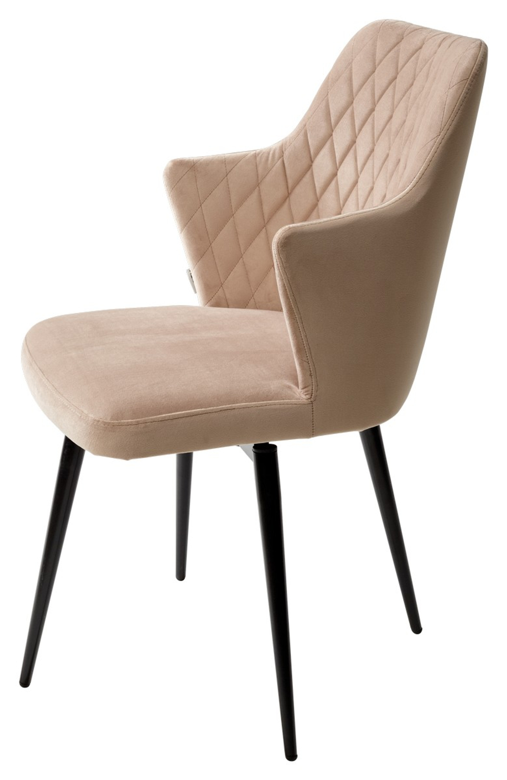 Стул М-City DISAUR Герман (Herman) поворотный на 360 градусов, Бежевый 5, Велюр, Черный каркас