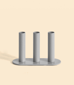 Подсвечник – Огонь тройной, Серый, 12,5 см | Delo