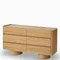 Комод Velto с 6 ящиками, 140х72х40 см, светлый дуб, керамика