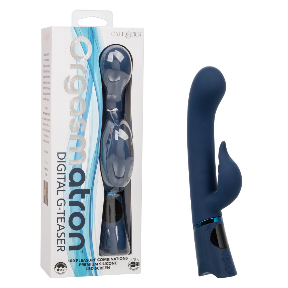 Синий вибратор-кролик Orgasmatron Digital G-Teaser - 22,2 см. (Цвет: синий)