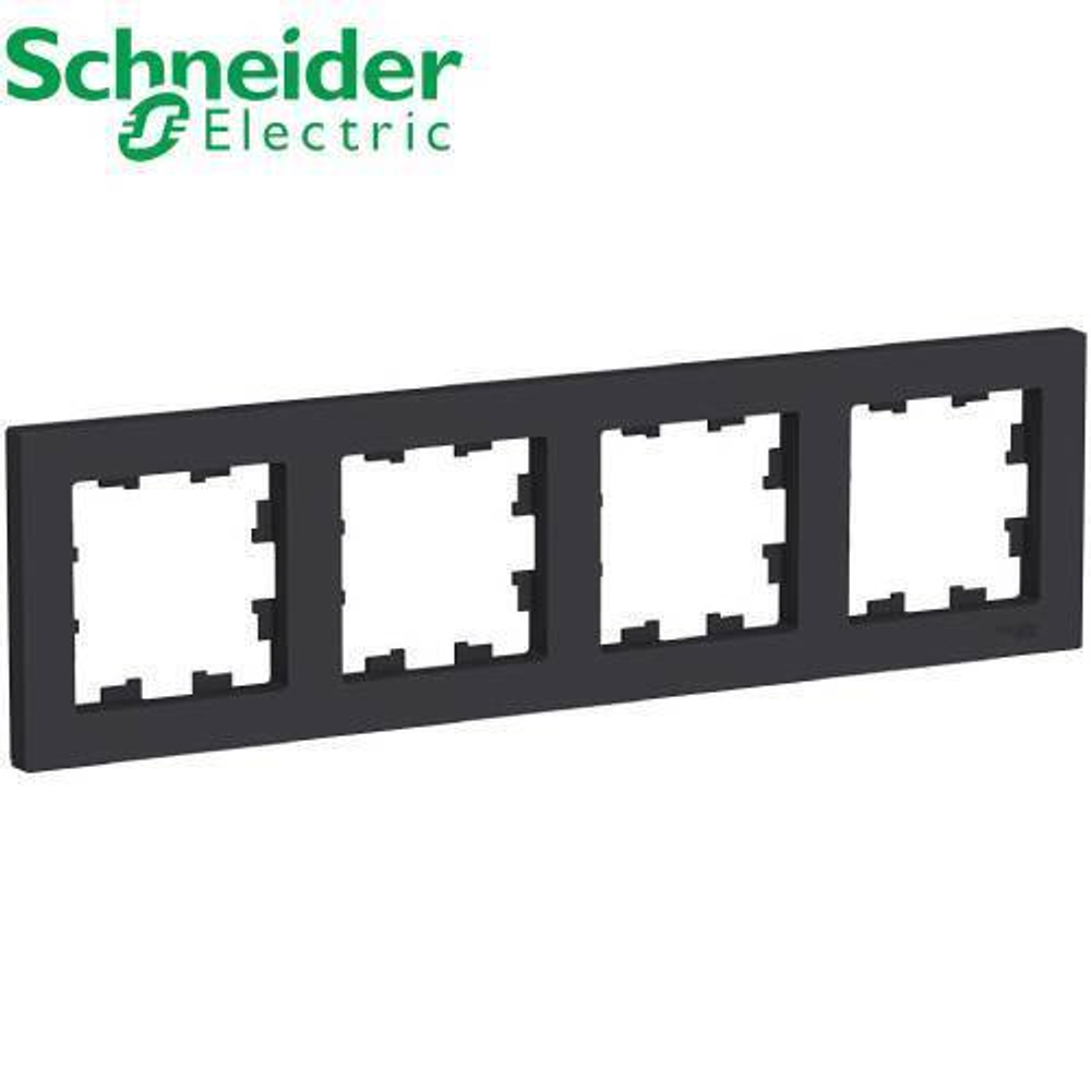 Рамка 4-ая универсальная (карбон) AtlasDesign Schneider ATN001004