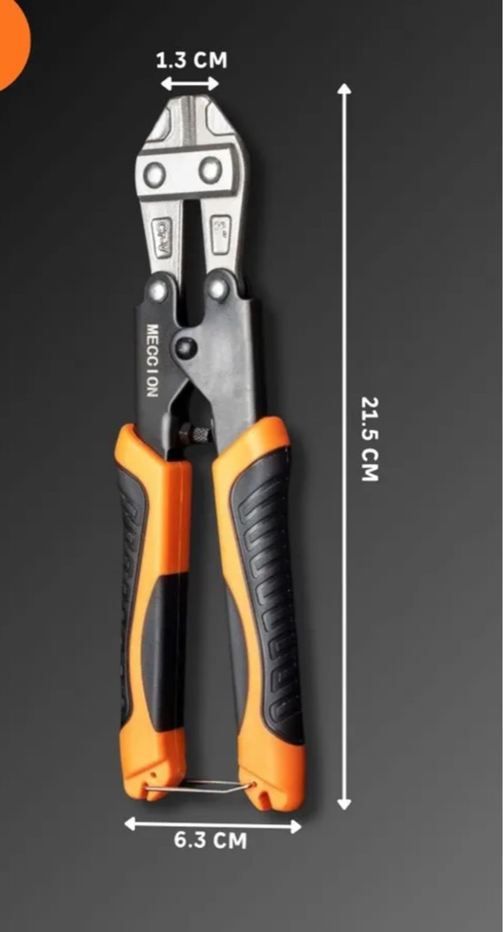 мини болторез Afix черно-оранж ручка 8" 200mm