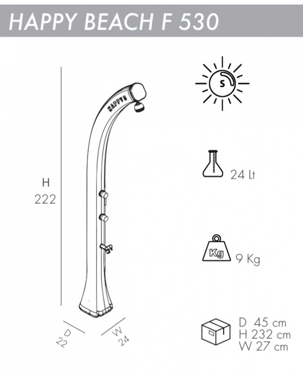 Душ солнечный Happy Beach F 530