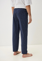 Брюки домашние мужские синий мелкая клетка
