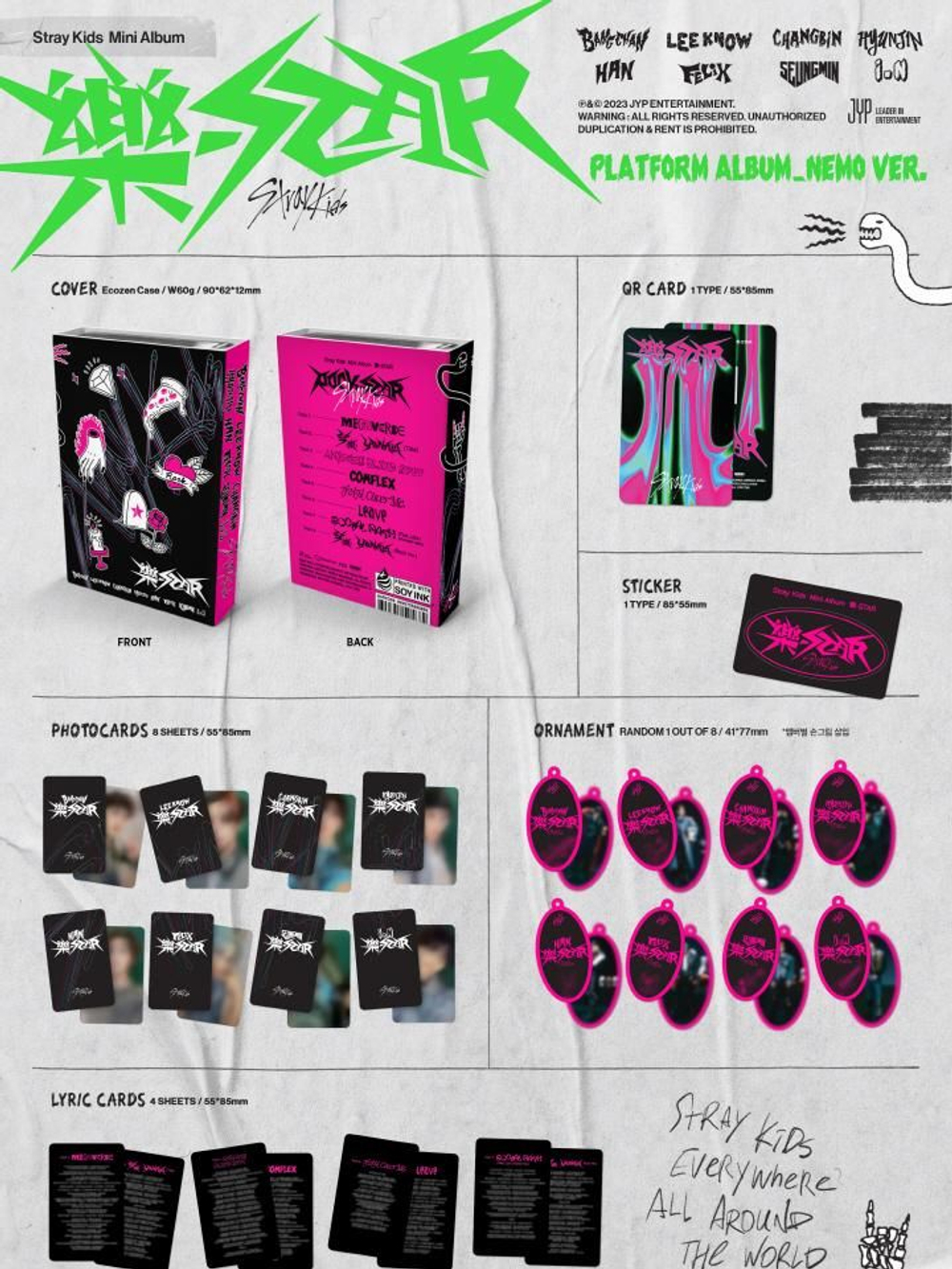 Альбом STRAY KIDS - ROCK-STAR Mini Album PLATFORM ALBUM NEMO Version