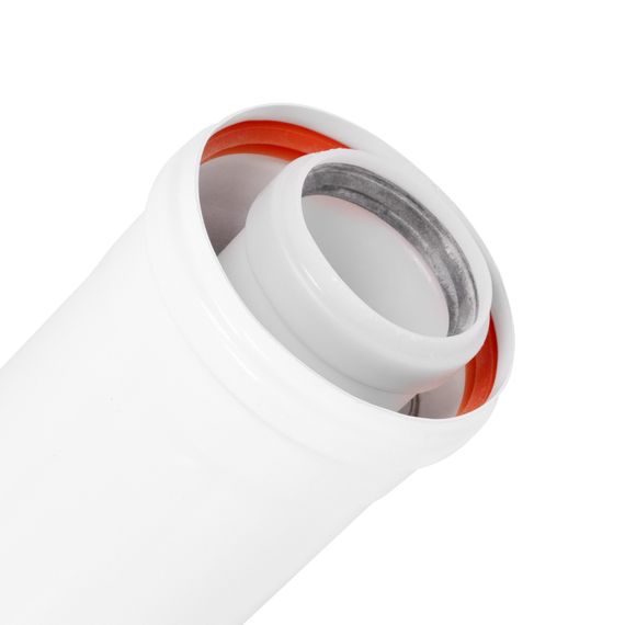 Удлинитель коаксиального дымохода раструбн. Royal Thermo 60/100, 1000 мм для конденсационных котлов купить в Москве и Московской области по низкой цене с доставкой по России — (2) Удлинитель коаксиального дымохода раструбн. Royal Thermo 60/100, 1000 мм для конденсационных котлов — (2)