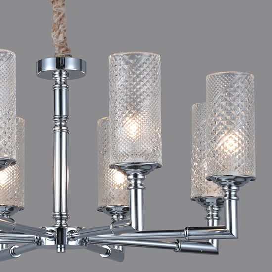 Люстра потолочная ILLUMICO E14  IL8683-8P-10 CR