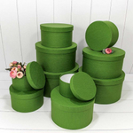 Коробка 35х17.3 см Набор 10 шт из дизайнерской бумаги (Зеленый)