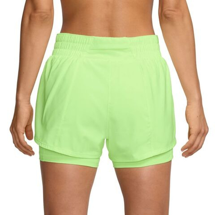 Женские шорты теннисные Nike Dri-Fit One 2-in-1 - едва вольт/светоотражающий серебристый