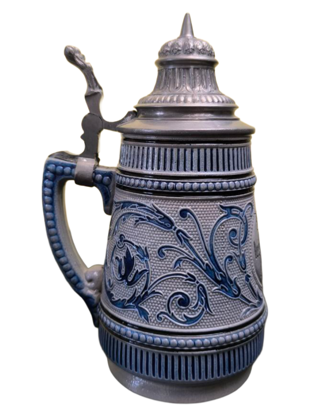 Кружка пивная (керамика с оловянной крышкой) Германия
