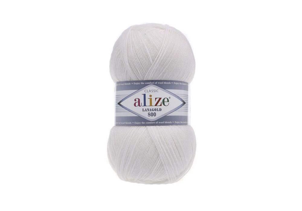 ALIZE &quot;LANAGOLD 800&quot;, 49% шерсть, 51% акрил, 100 гр, 800 м, 522 мята