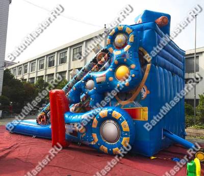 Надувная горка "Весёлый робот" 8*6*7 м