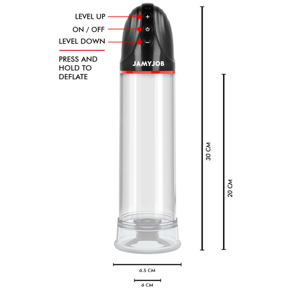 Автоматическая помпа 30см с функцией всасывания JamyJob Xpand Automatic Penis Pump