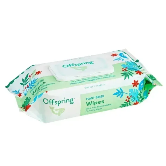 Влажные салфетки биоразлагаемые Offspring, 80 шт.