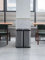 Ведро для раздельного сбора мусора, сенсорное, 2 емкости, Foodatlas JAH-8523, 60л (30+30)