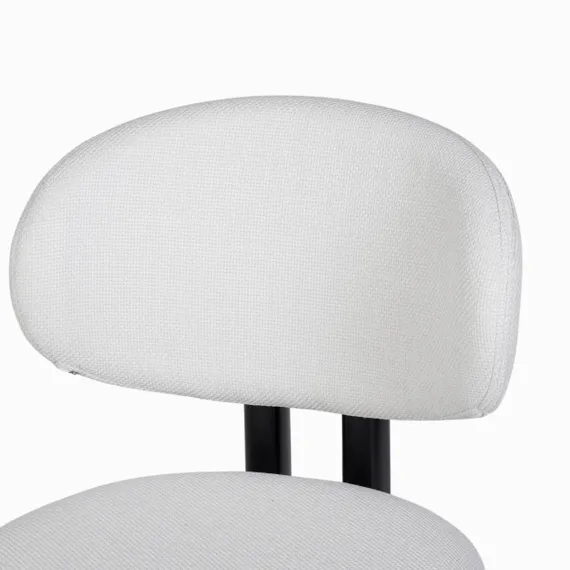 Обеденный стул Sage, черные ножки с белой обивкой