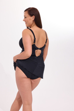 Купальный топ-танкини с мягкими чашками на косточках (Размер: 85D) (Цвет: черный)