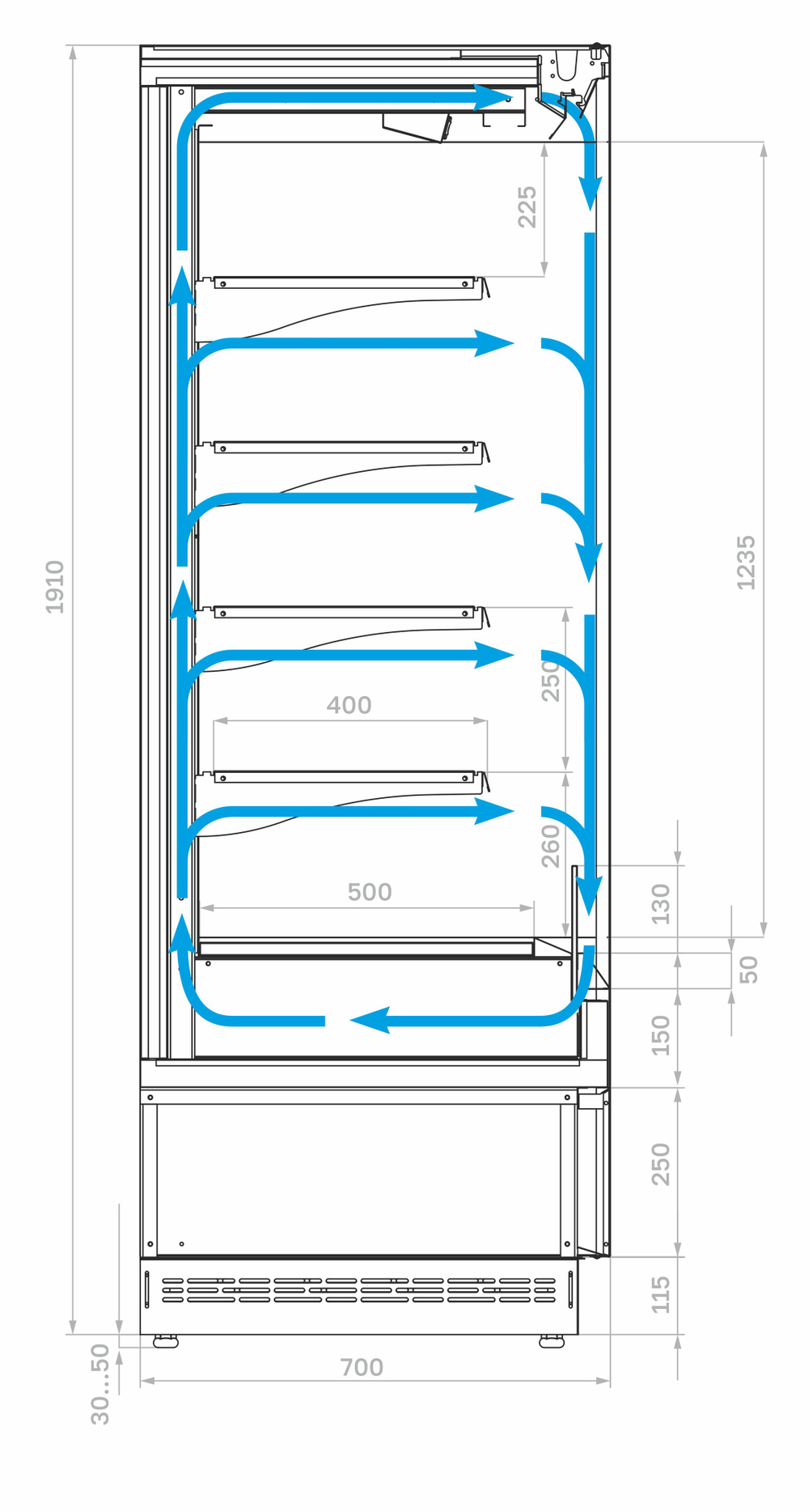 Открытая витрина Carboma Cube 2 FC20-07 VM 1,0-2 (0430)
