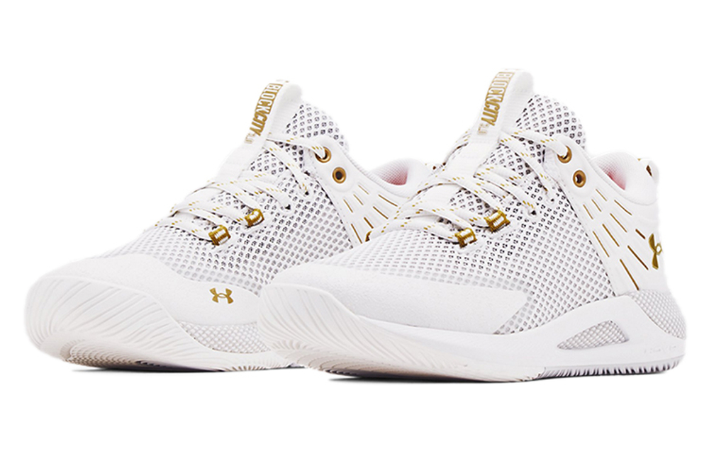 Under Armour Hovr Block City "White Metallic Gold" Women"s