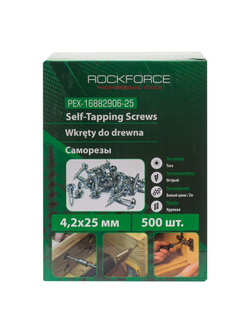 Саморезы 4.2х25мм (500шт) RockForce RF-PEX-16882906-25