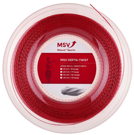 Теннисные струны MSV Hepta Twist (200 m) - red