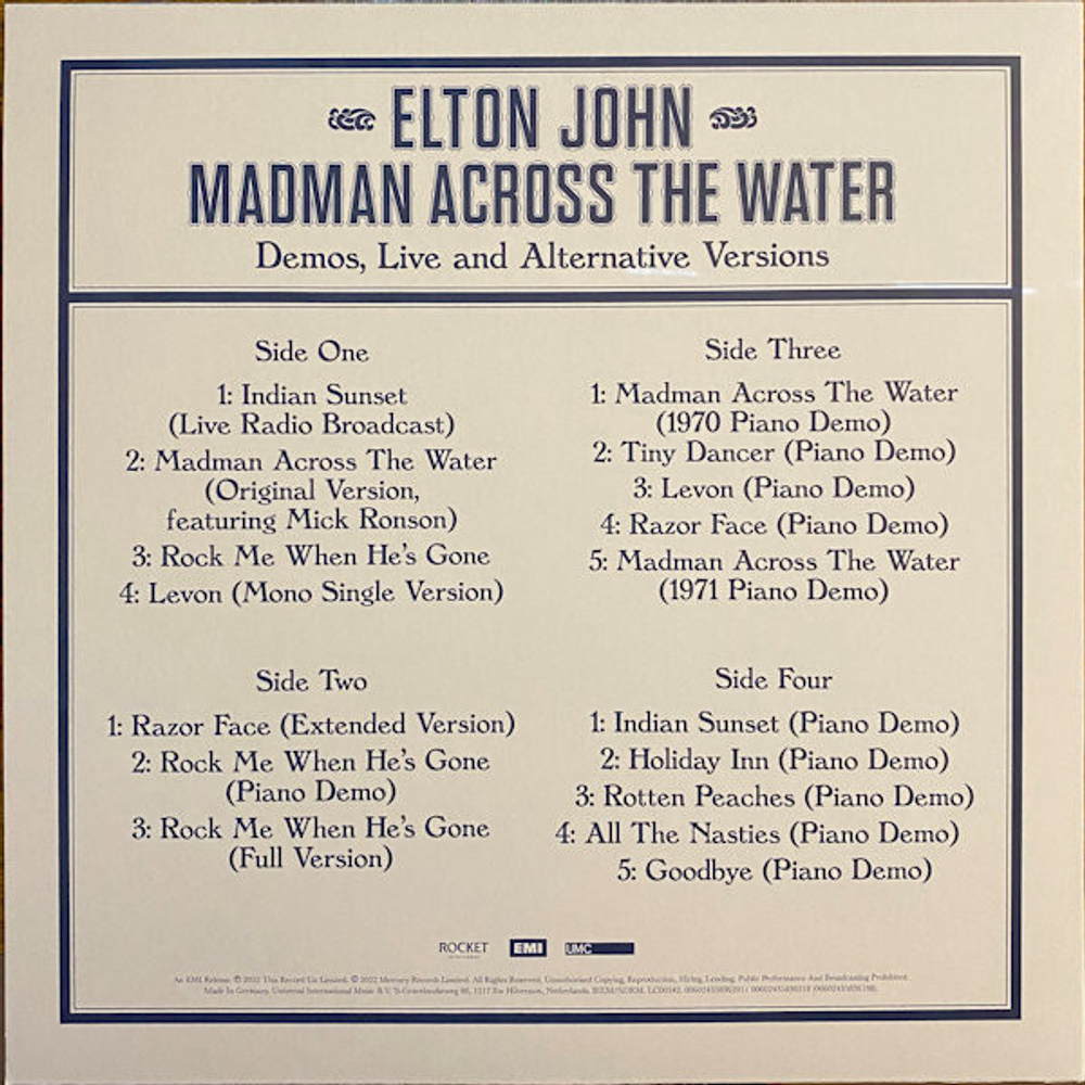 Elton John / Madman Across The Water (50th Anniversary Edition)(4LP)