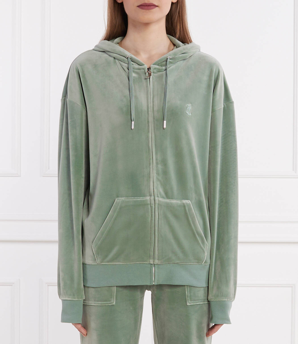 Худи HALAN OVERSIZED ZIP THRU HOODIE Juicy Couture - зеленый(JCWAS24342)