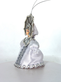 Кукла-подвеска Снежинка-Снегурочка