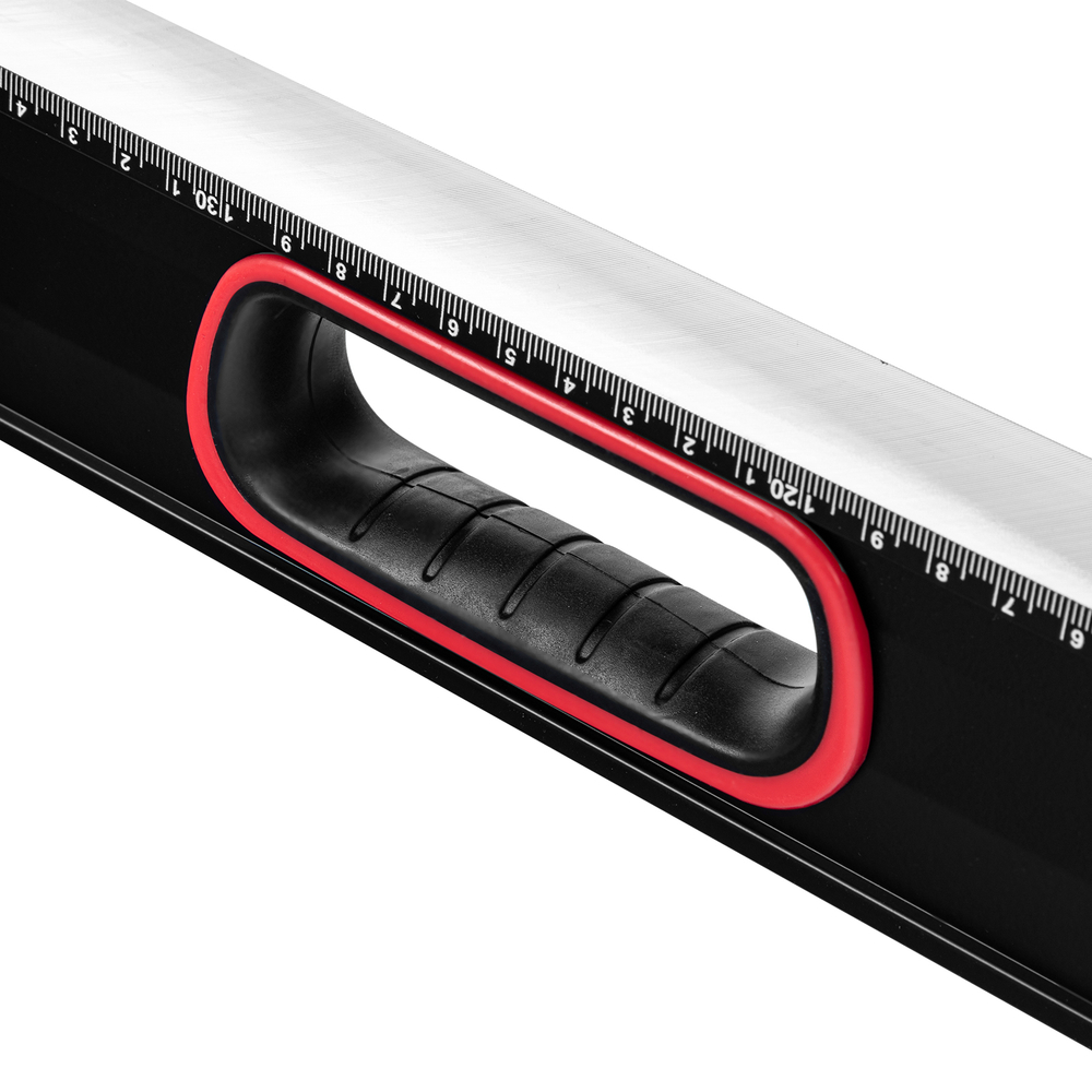 Уровень алюминиевый, усиленный, фрезерованный, 3 глазка, двухкомпонентные рукоятки, 1500 мм Matrix