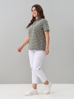 Блузка БЛк-143/хакибежевая-полоса-н