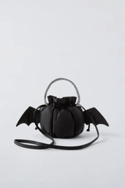 ZARA СУМКА-МЕШОК, ЧЕРНЫЙ