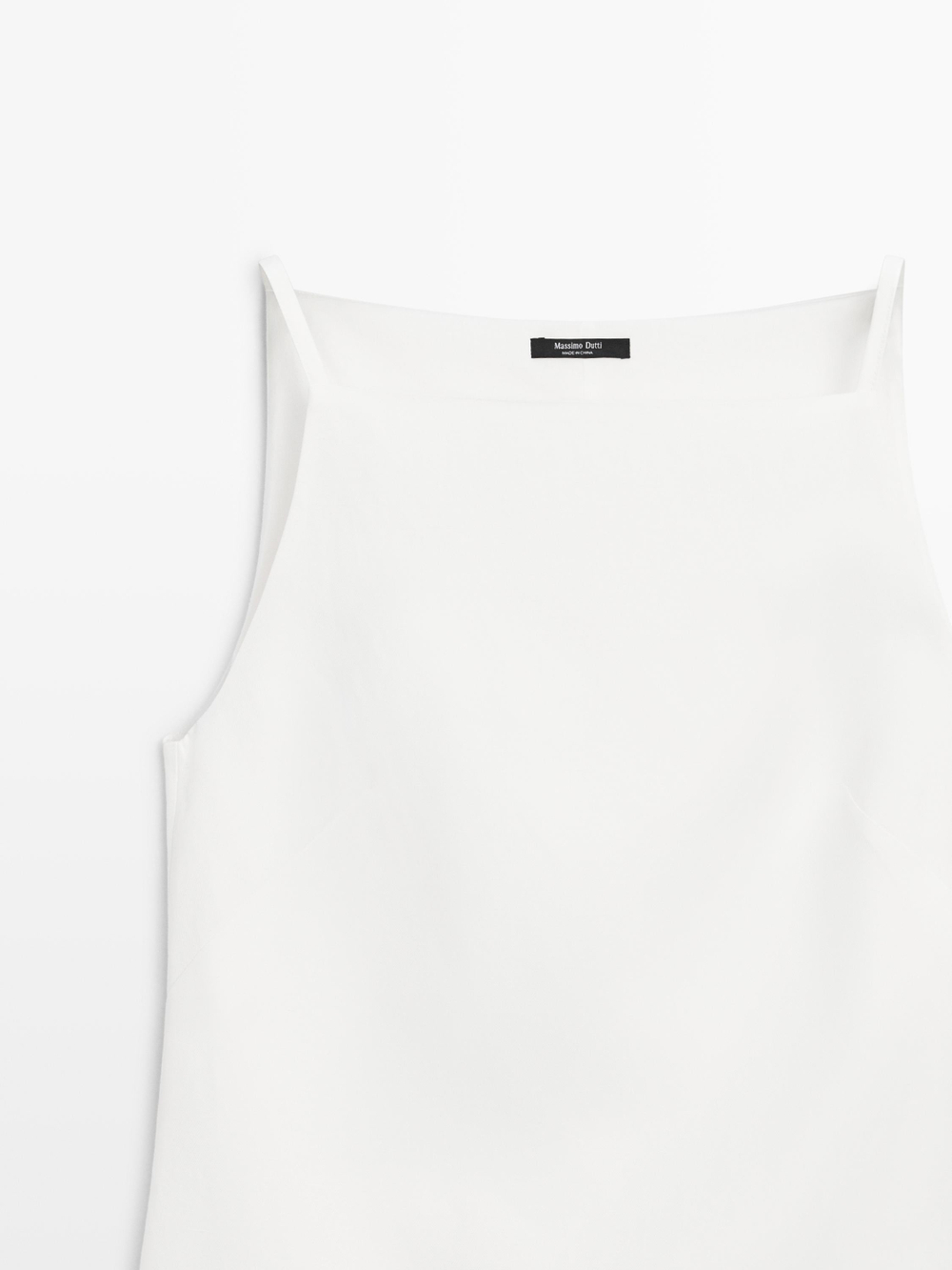 Massimo Dutti Струящееся мини-платье, белый