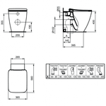 Напольный пристенный унитаз соло Ideal Standard STRADA II AquaBlade® T359801