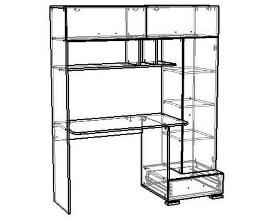 Стол письменный  ПРИНС правый