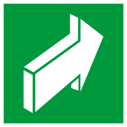 Е18 "Открывать движением от себя"