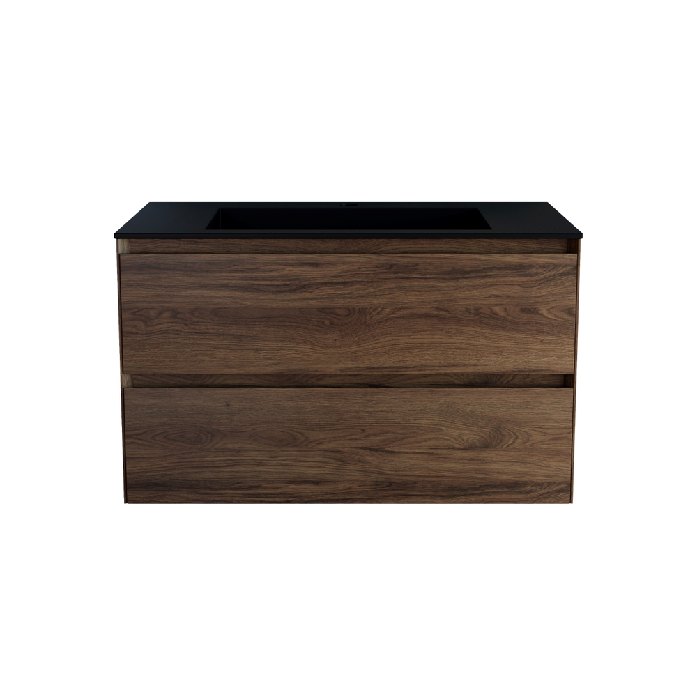 Тумба под раковину Vincea Luka 800 подвесная, 2 выкатных ящика soft-close, С.Oak