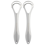 basicConcepts, скребки для языка из высококачественной стали в дорожных футлярах, 2 шт.