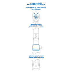 KING TONY (34462-3DG) Динамометрический ключ серии "EXACT", 1/2", 20-100 Нм