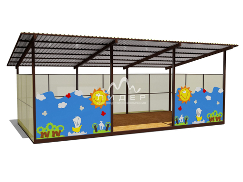 Теневой навес одинарный 4000х8000 19202