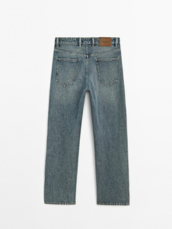 Massimo Dutti Зауженные джинсы из хлопка, индиго