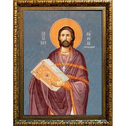 Павел Чернышев, священномученик, пресвитер. Икона на холсте.