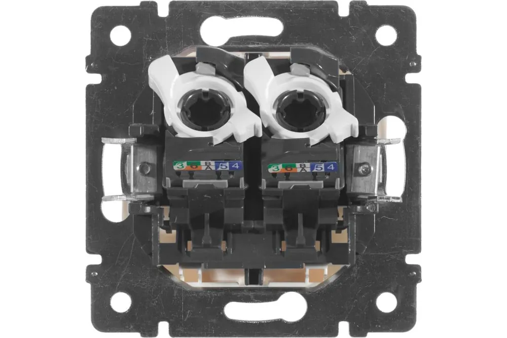Розетка информационная RJ45 категория 5e UTP 2 выхода Legrand Valena (белый) арт 774231 (3шт)