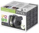 Насос электрический Intex 66636 автомобильный 12В от прикуривателя, Воздушный электронасос 650 л/мин с 3 насадками для лодки и матраса