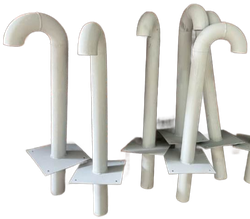 ПК Гусак ПГ1 40-1500 с пластиной 200x200x4 с приваркой, грунт-эмаль RAL7040 1 слой