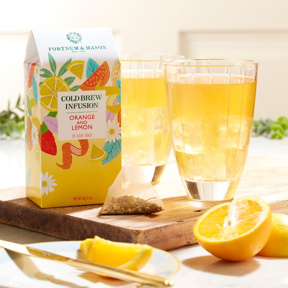 Fortnum&Mason Холодный чайный настой с апельсином и лимоном Orange & Lemon Cold Brew Infusion, 20 пакетиков, 60 г