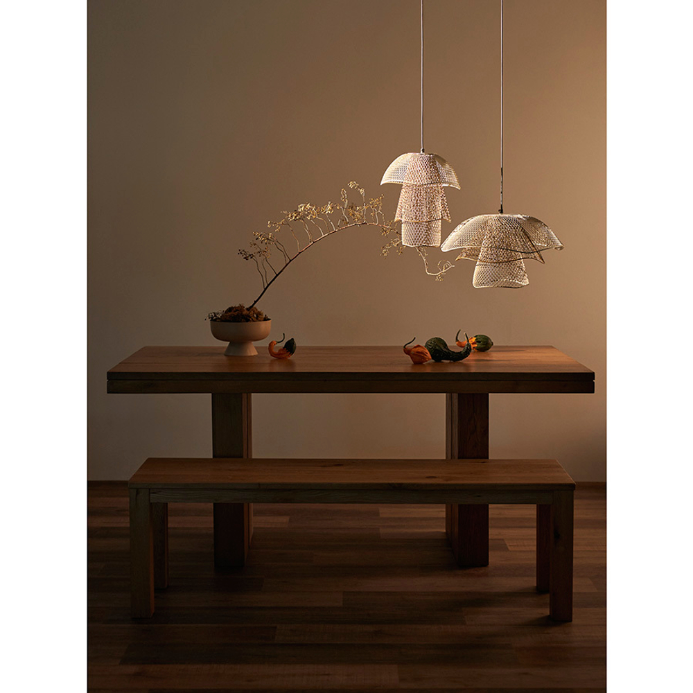 Светильник подвесной vinger, D48х30 см, белый/бежевый/золотой