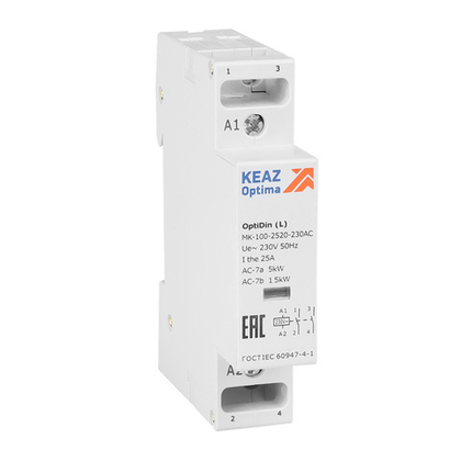 Контактор модульный OptiDin MK-100-2520-230AC (L) 25A 2НО КЭАЗ 343730