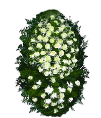 Ритуальный венок из живых цветов №08 (180 см)