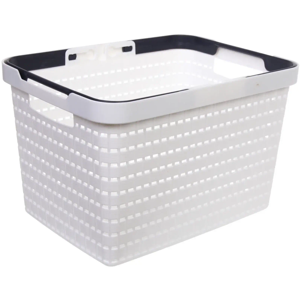 Корзинка для хранения с ручками «ФЛОДАРЛИНГ», цвет белый, 35*25.5*22.5см